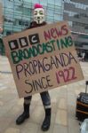 BBC Bias protest Media City Salford